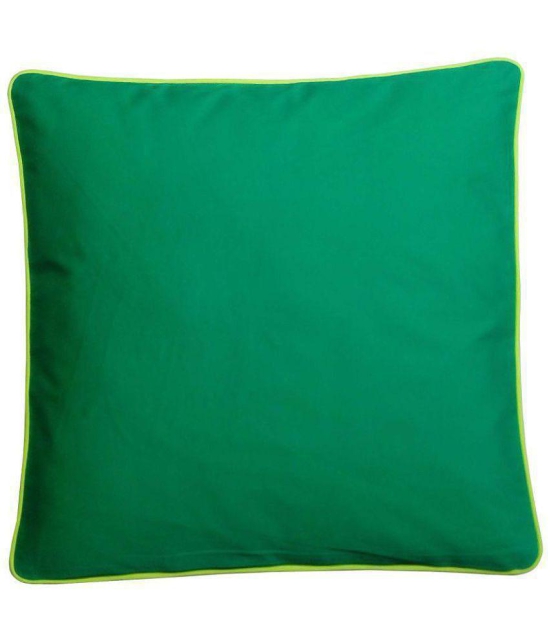 HugsnRugs Single Cotton Cushion Cover (40 x 40 cm) 16 x 16 - Green