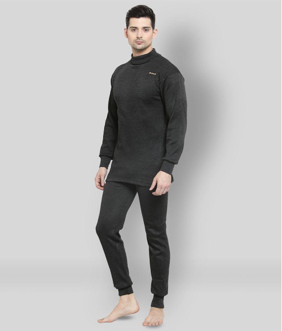 Uzarus - Black Cotton Blend Mens Thermal Sets ( Pack of 1 ) - None