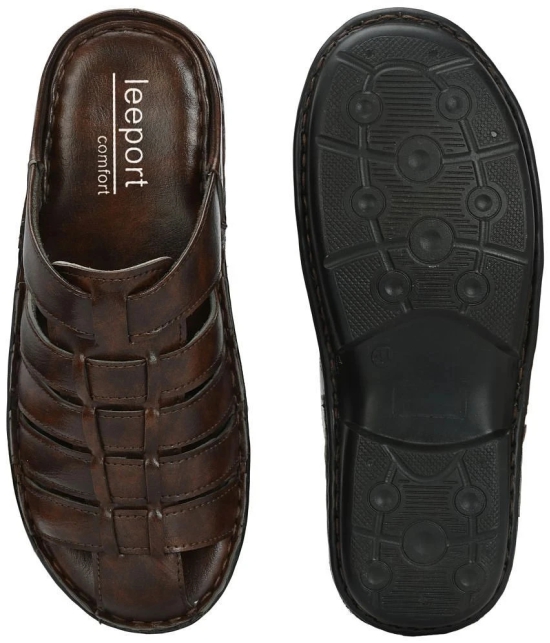 Leeport - Brown Mens Sandals - None