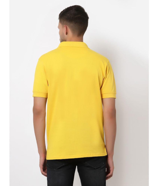 Uzarus - Yellow Cotton Blend Regular Fit Mens Polo T Shirt ( Pack of 1 ) - None