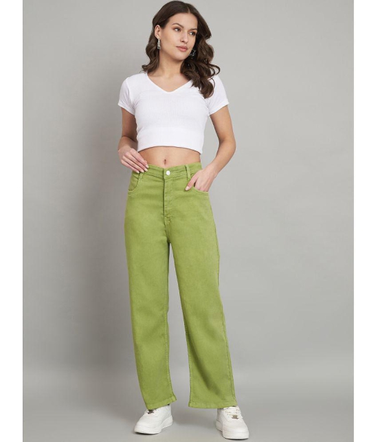 AngelFab - Green Denim Flared Women''s Jeans ( Pack of 1 ) - None