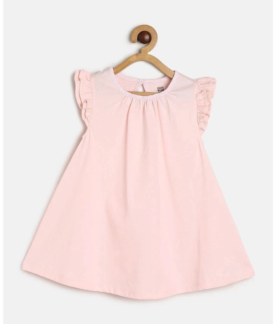 MINI KLUB - Pink Cotton Baby Girl Frock ( Pack of 1 ) - None