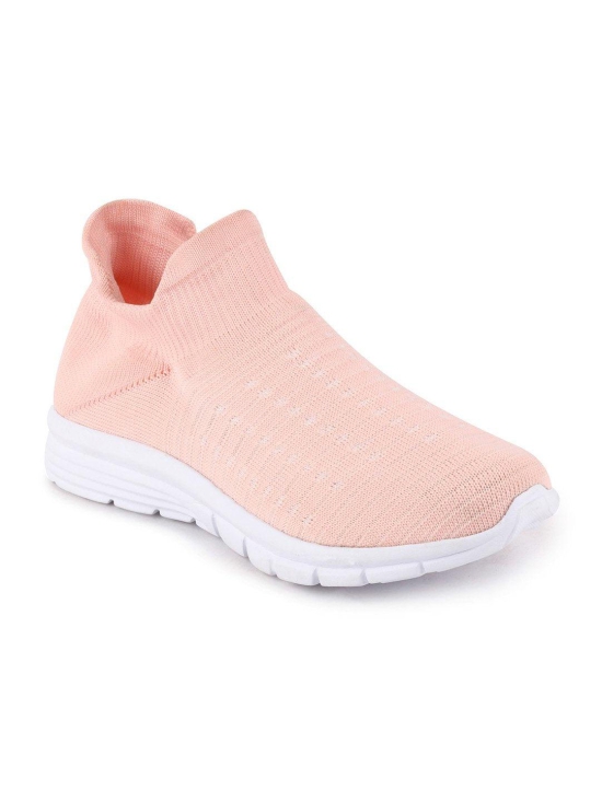 Women Pink Sports Slip-On Walking Shoes-3