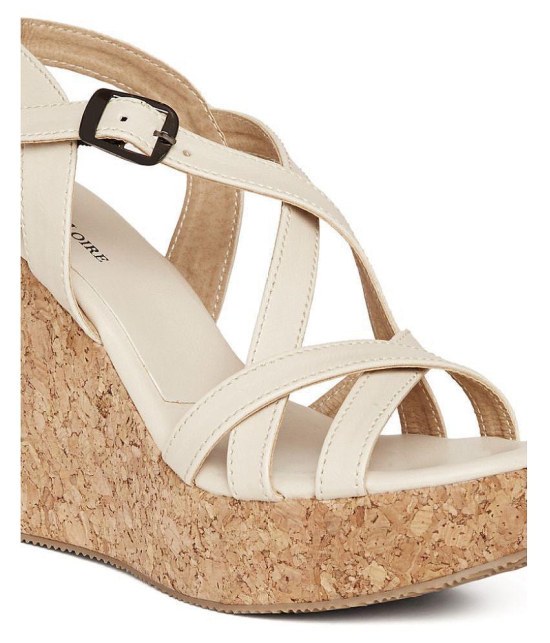 MARC LOIRE -  Cream Women's Wedges Heels - 3