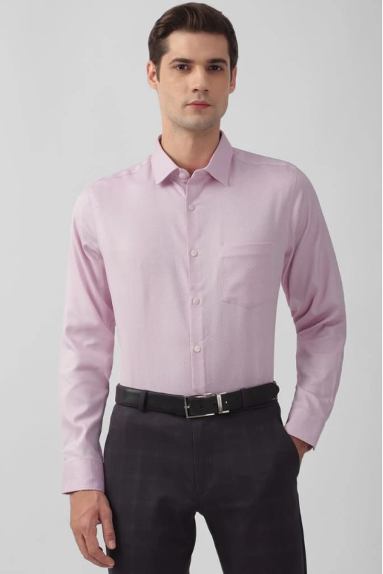 Men Pink Slim Fit Formal Full Sleeves Formal Shirt