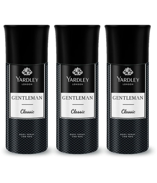 Yardley London Gentleman Classic Deo 150ml Each (Pack of 3)