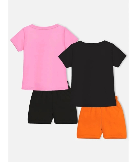 Trampoline Multi Cotton Blend Girls Top With Shorts ( Pack of 2 ) - None