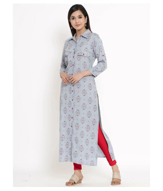 Kbz - Grey Rayon Womens Straight Kurti ( ) - XXL