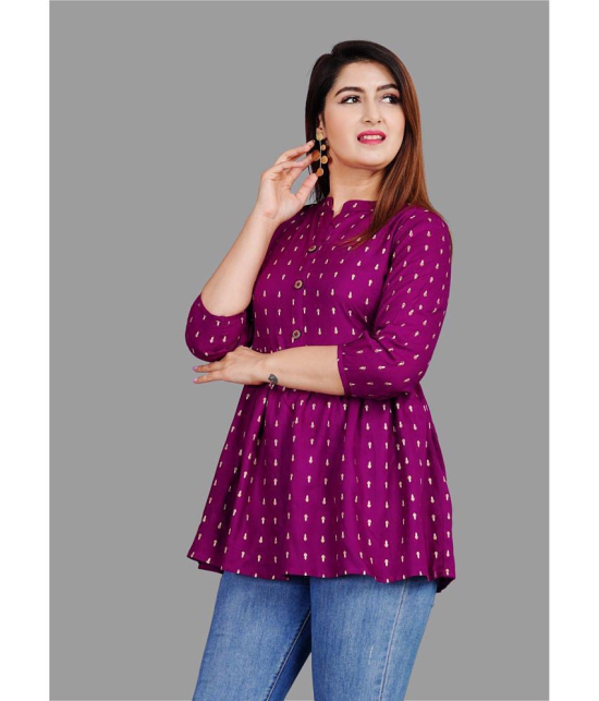 SIPET - Purple Rayon Womens Tunic ( Pack of 1 ) - None