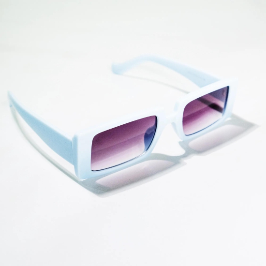 Chokore Tinted Rectangle Sunglasses (Light Blue)