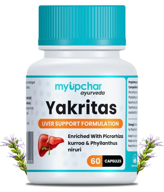 myUpchar Ayurveda Yakritas - 60 Capsule | Liver Support & Detox | Improve Digestion and Metabolism