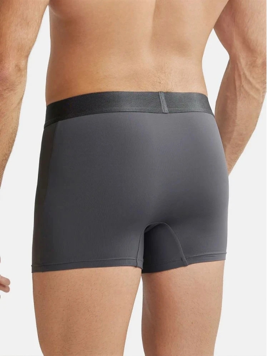 Jockey IC28 Men Tactel Microfiber Elastane Solid Trunk with Moisture Move Properties - Ebony - None