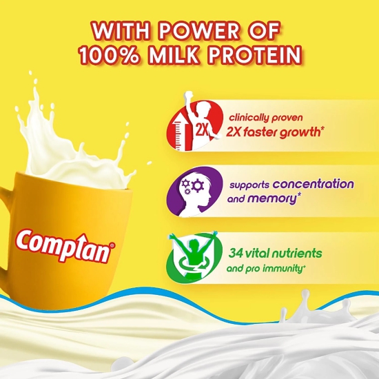 Complan Nutrition & Health Drink - Improves Concentration & Memory, Creamy Classic Flavour, 500 G Carton