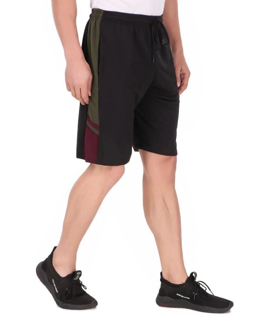 KZALCON Black Cotton Blend Outdoor & Adventure Shorts Single - None