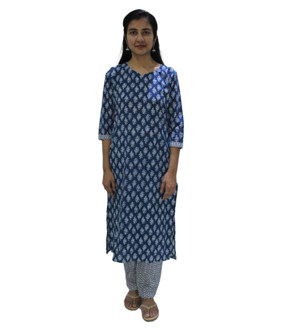 miravan Cotton Kurti With Palazzo - Stitched Suit - XL