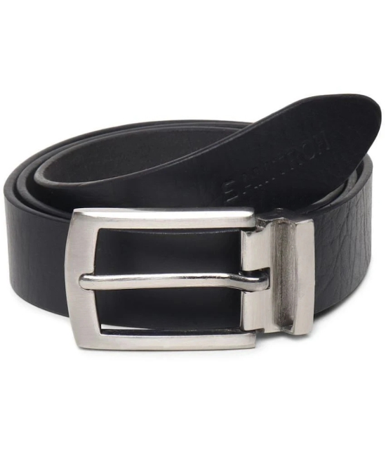 samtroh - Black Leather Mens Casual Belt ( Pack of 1 ) - None