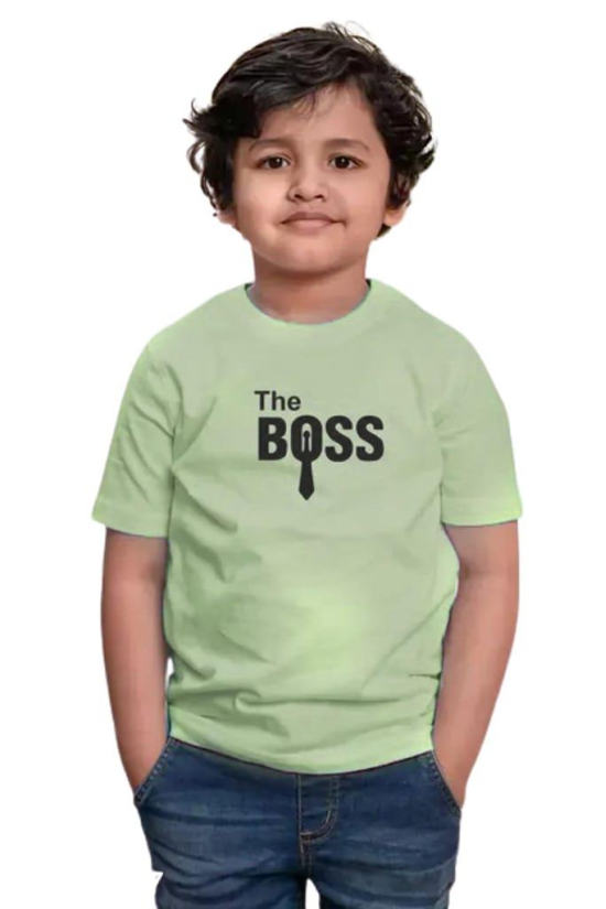 4jstar Kids Graphics Print Half Sleeve Round Neck Cotton T Shirt Kids_The_Boss_H.S (Pack of 1)