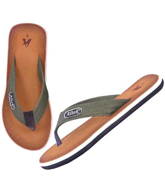 Altek - Green Mens Thong Flip Flop - None