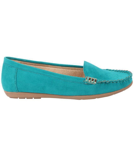 Shoetopia - Turquoise Women''s Loafers - None