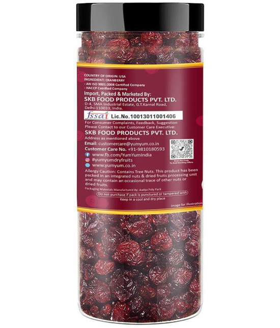 YUM YUM Premium American Whole Dried Cranberry 300g (Pack of 2-150g Each) Cranberries (2 x 150 g)