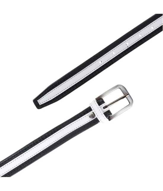 Zacharias Boys Synthetic Leather Belt for kids kb-22 (Black & White; 6-10 Years) (Pack of 1) - None