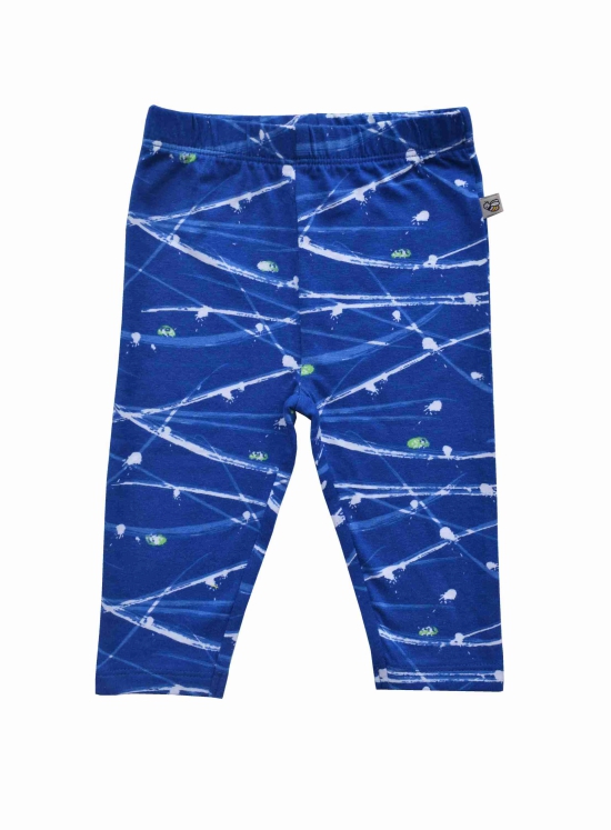 Girls Bugs Allover Print on Blue Legging (50% Cotton 46% Lyocell 4% Elasthane)