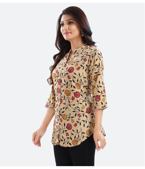 Meher Impex Beige Crepe Womens Regular Top ( Pack of 1 ) - None