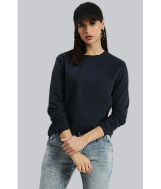 PPTHEFASHIONHUB - Black Cotton Blend Loose Fit Womens T-Shirt ( Pack of 1 ) - None