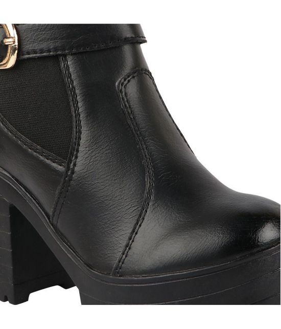 Shoetopia - Black Women''s Ankle Length Boots - None