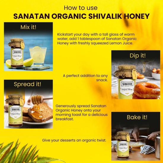 Sanatan Organic Multiflora Shivalik Honey- 275 gms