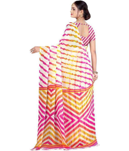 LEELAVATI - Multicolor Georgette Saree With Blouse Piece ( Pack of 2 ) - Multicolor