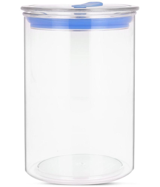 HomePro - Round Container | Airtight | Silicone Cap | Blue | Plastic Utility Container ( Set of 2 ) - 900 ml - Blue