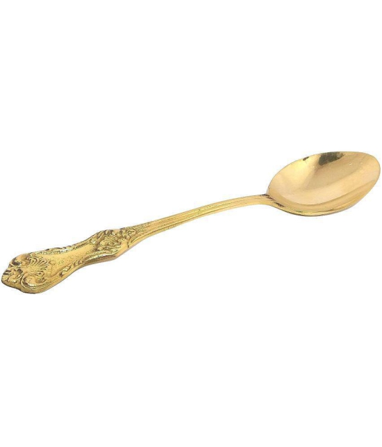 A & H ENTERPRISES - Brass Brass Tea Spoon ( Pack of 12 ) - Brass