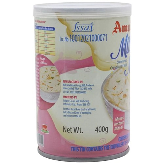 Amul Sweetened Condensed Milk Mithai Mate, 400 G Tin