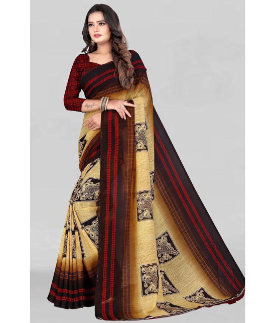 LEELAVATI - Maroon Georgette Saree With Blouse Piece ( Pack of 1 ) - Maroon