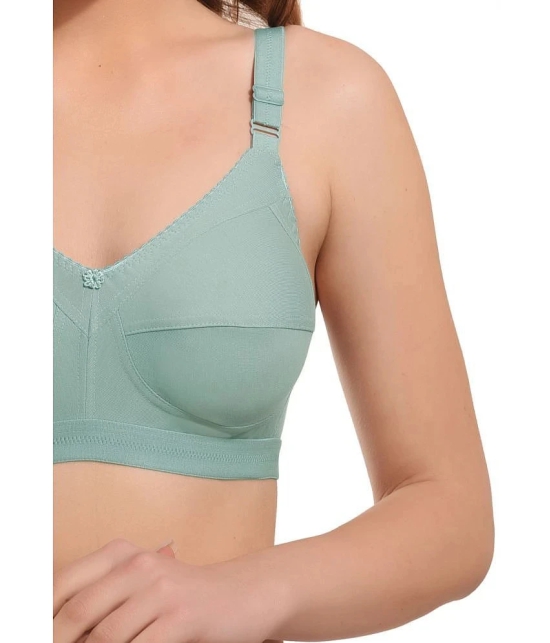 Elina Sea Green Cotton Non Padded Womens Minimizer Bra ( Pack of 1 ) - None