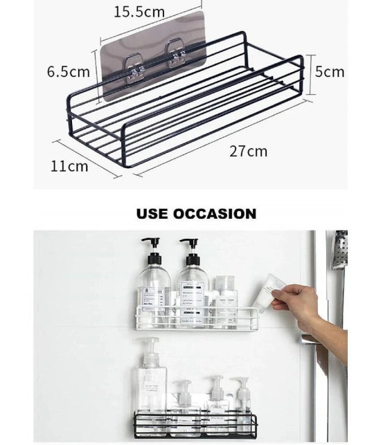 VVORAA- Multipurpose Kitchen Bathroom Wall Shelf with Strong Magic Sticker (Pack of 1)