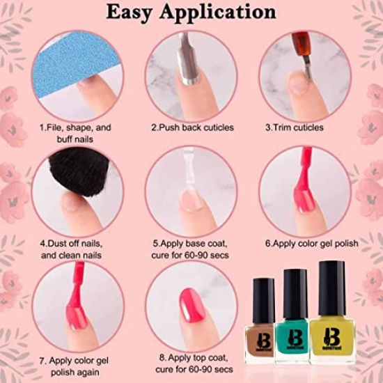 BANETION|JADE-10|Quick Drying | No Harmful Chemicals | No Chip Formula | Glossy Finish | Long Lasting | Smooth Application| High Shine Nail Polish For Women Pack of 6 (9ML)