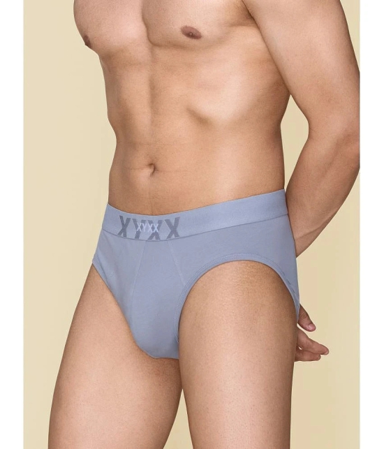 XYXX - Light Grey Cotton Mens Briefs ( Pack of 1 ) - None