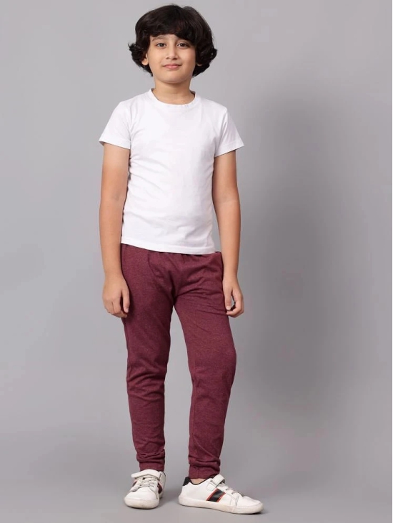 Diaz Maroon Cotton Blend Boys Trackpant ( Pack of 1 ) - None