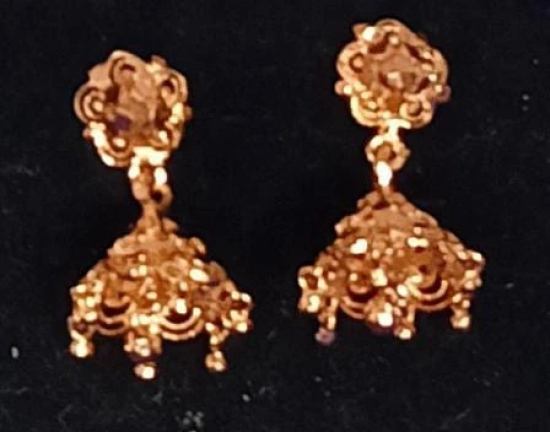 Golden Jhumka Earrings