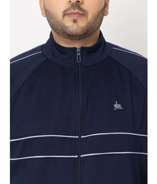 YHA - Navy Blue Fleece Regular Fit Mens Tracksuit ( Pack of 1 ) - None