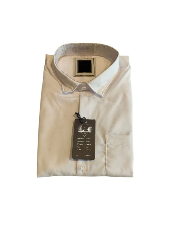 Surya Trend Setter- White Cotton Shirt for Men