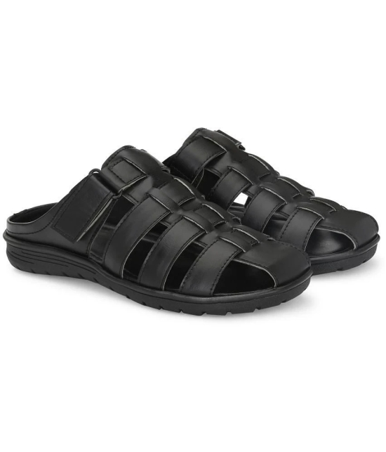 Leeport - Black Mens Sandals - None