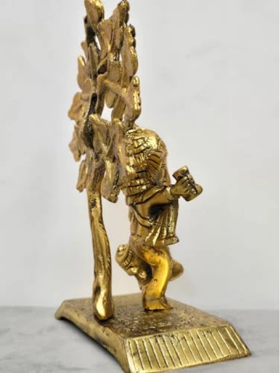 Aarna Creations Hand Crafted Metal Dancing Ganesh Infront of Tree| Artistic and Antique Ganesha Idol| Desk Idol Dancing Ganesha| Ganesh