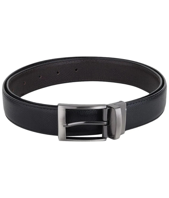 samtroh - Black PU Mens Reversible Belt ( Pack of 1 ) - None