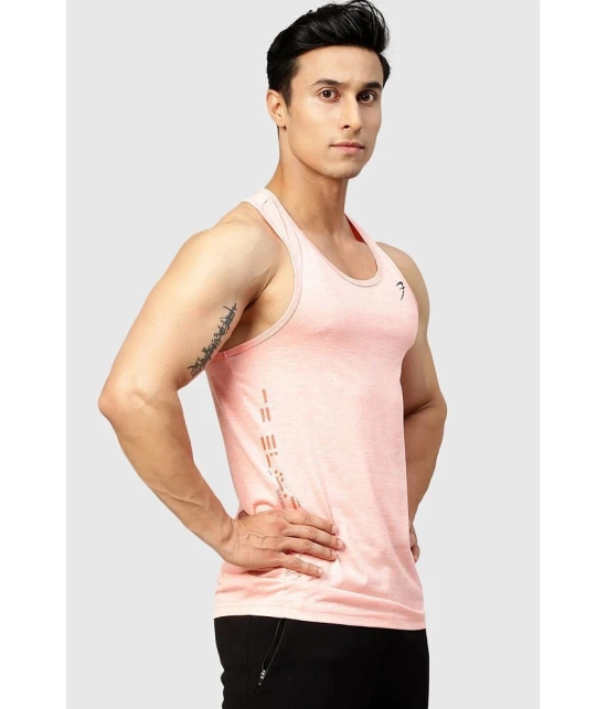 Fuaark Peach Polyester Slim Fit Mens Tanks ( Pack of 1 ) - None