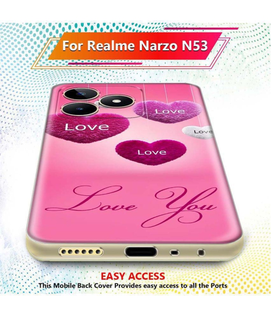 Fashionury Multicolor Printed Back Cover Silicon Compatible For Realme Narzo N53 ( Pack of 1 )