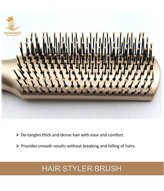 Majestique Golden Fusion Vent Hair Brush For Blow Drying Styling And Solon For Men And Women