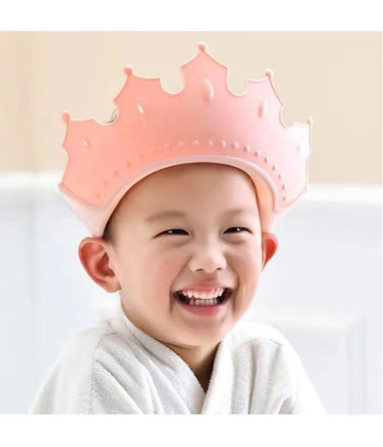 GEEO Baby bath Shower Cap,Bath hat for Eye and Ear wash Protection,Adjustable Silicone Bathing Crown Waterproof Shampoo hat for Washing Hair, Shower Bathing Protection Bath Cap for Toddler, 